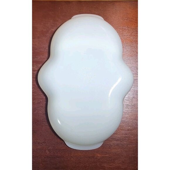 Vintage Fire King White Milk Glass with Gold Trim Divided Dish 3 Section Platter - Picture 6 of 7